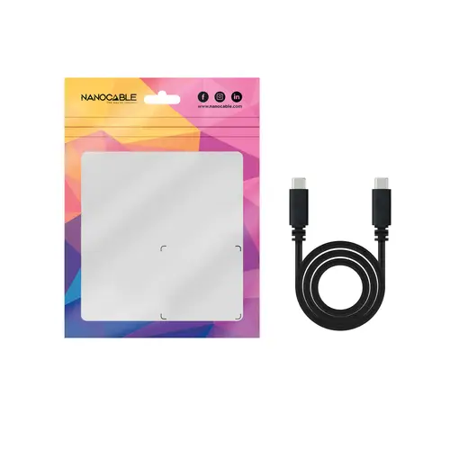 Cable USB 2.0 3A, tipo USB-C/M-USB-C/M, Negro, 1.5 m - Imagen 5