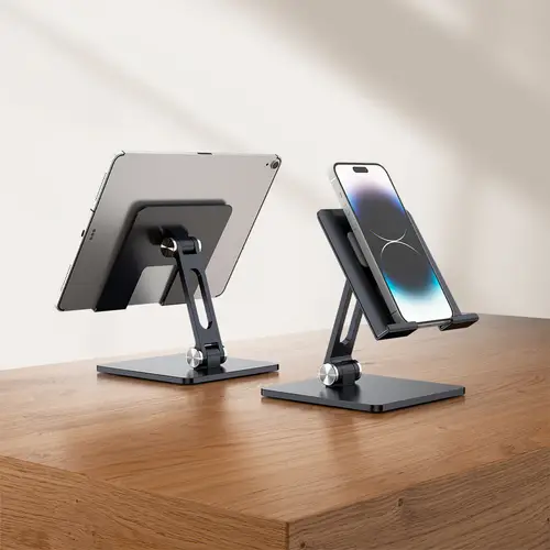 Soporte de Sobremesa Tamaño XXL Ajustable (2 Pivotes) para Movil / Tablet, Gris - Imagen 5