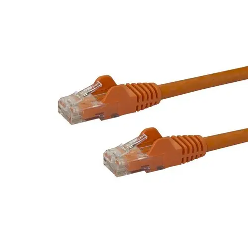 Cable de Red de 0,5m Naranja Cat6 UTP Ethernet Gigabit RJ45 sin Enganches - Imagen 1