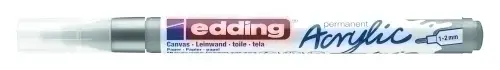 ROTUL.EDDING 5300 ACRYLIC 1-2 mm PLATA - Pack de 10 unidades