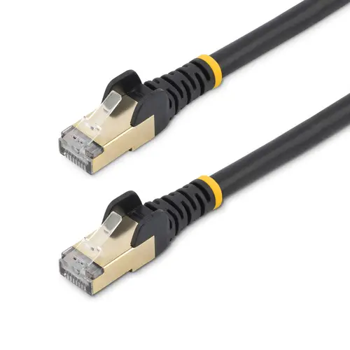 Cable 10m Ethernet CAT6a - Cable de Red de 10 Gigabits Blindado Snagless RJ45 PoE de 100W - Latiguillo STP de 10GbE con Alivio de Tensión - Fluke - UL - TIA - Negro - Imagen 4