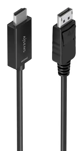 Cable conversor DisplayPort a HDMI 4K@60Hz, DP/M-HDMI/M, Negro, 1.0m - Imagen 1