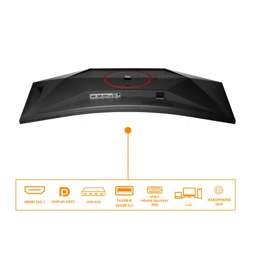 G4 CU34G4ZCA pantalla para PC 86,4 cm (34") 3440 x 1440 Pixeles Wide Quad HD Negro, Rojo - Imagen 4