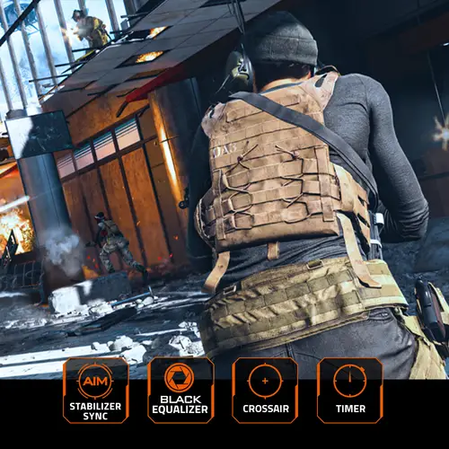 GS27F 27" Monitor de Juego FHD - 1920 x 1080, 165Hz, 1ms, 300 cd/m², FreeSync Premium, HDR Ready, HDMI 2.0, Displayport 1.4 - Imagen 11