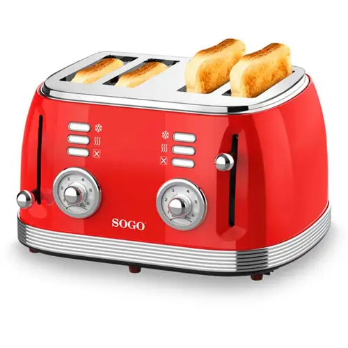 TOS-SS-5465 tostadora 6 4 rebanada(s) Rojo - Imagen 7