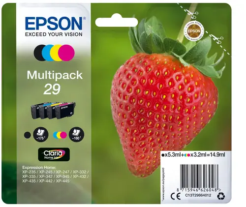 Strawberry Multipack 4-colours 29 Claria Home Ink - Imagen 1