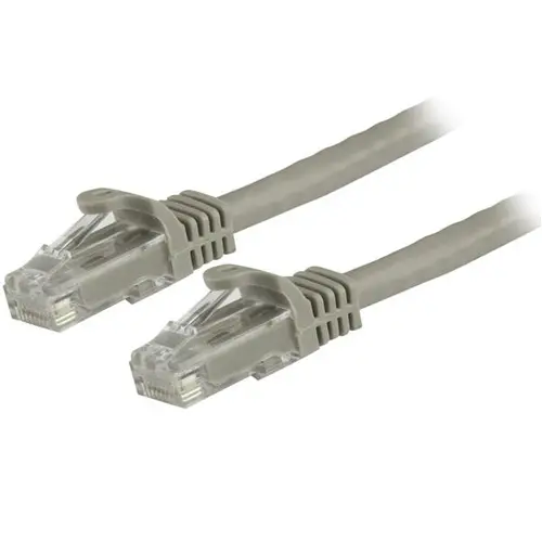Cable de 1,5m Cat6 Ethernet de Red Gris - RJ45 sin Enganches - 24AWG - Imagen 1