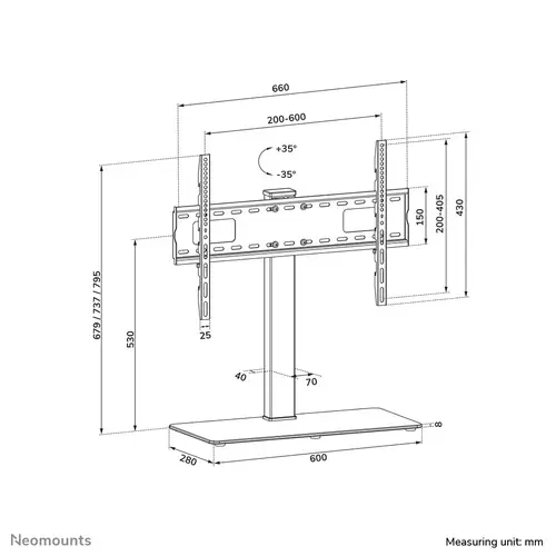 DS45-430BL16 Soporte da mesa para TV 37-70"- girar - Imagen 18