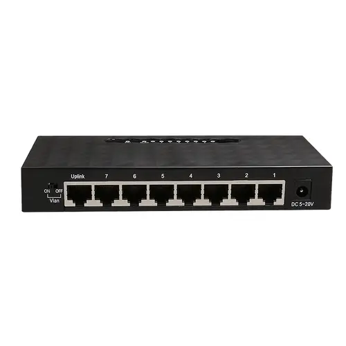 GES8000 No administrado Gigabit Ethernet (10/100/1000) Negro - Imagen 1