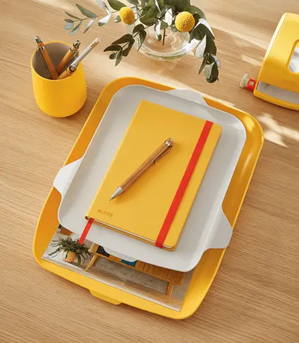 52590019 bandeja de escritorio/organizador Poliestireno (PS) Amarillo - Imagen 1