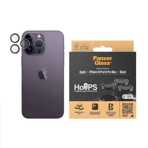 ® Hoops® Camera Lens Protector Black iPhone 14 Pro | 14 Pro Max Protector de pantalla Apple 1 pieza(s) - Imagen 2