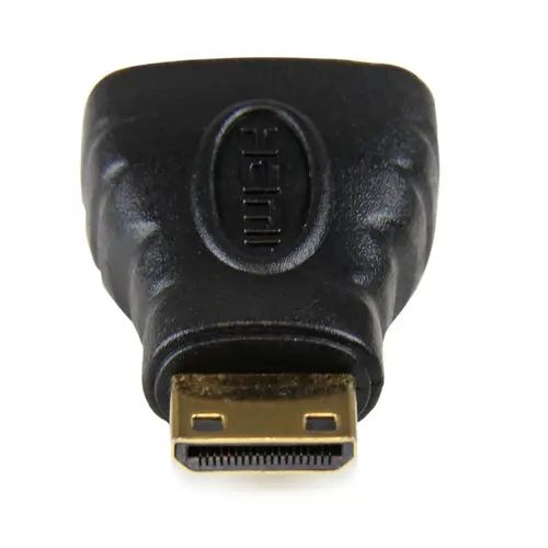 Adaptador Mini HDMI a HDMI -HDMI Ultra HD 4K 30Hz de Alta Velocidad - HDMI 1.4 - Conectores Chapados en Oro - Adaptador HDMI UHD 4K - Negro - Imagen 3