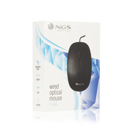 Flame ratón mano derecha USB tipo A Óptico 1000 DPI - Imagen 7
