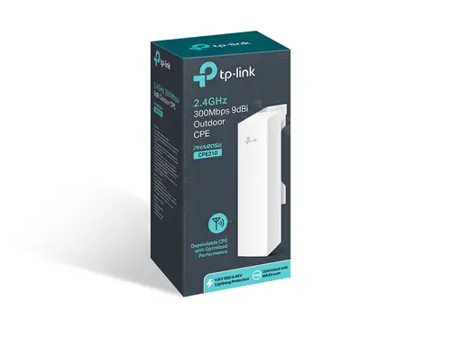 2.4GHz 300Mbps 9dBi Outdoor CPE 300 Mbit/s Blanco Energía sobre Ethernet (PoE) - Imagen 4