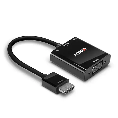 38285 adaptador de cable de vídeo 0,1 m HDMI tipo A (Estándar) VGA (D-Sub) Negro - Imagen 3