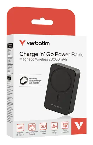 Charge 'n' Go Essentials 20000 mAh Cargador inalámbrico Negro - Imagen 3