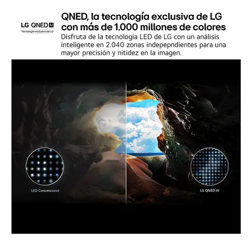 QNED AI 65QNED84A6C 165,1 cm (65") 4K Ultra HD Smart TV Wifi Negro - Imagen 3