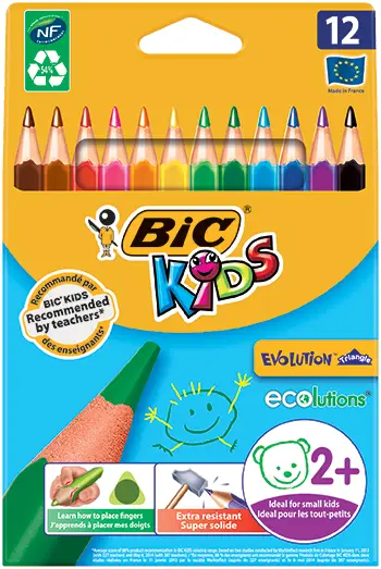 Kids Evolution Triangle laápiz de color Multicolor 12 pieza(s)