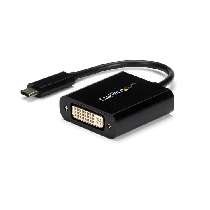 Adaptador USB C a DVI - Negro - 1920x1200 - Convertidor de Vídeo..