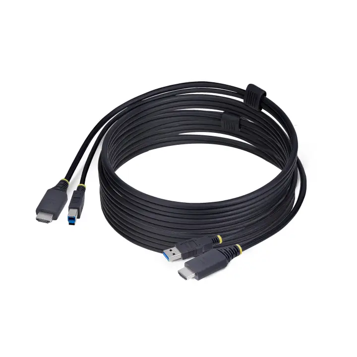 Cable KVM HDMI y USB 3.0 5Gbps de 3m - 4K 60Hz - Cable Combo HDMI 2.0 y USB para Switch Conmutador KVM
