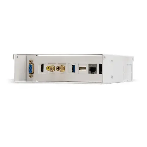 Caja de conexiones multimedia de pared VGA+HDMI+JACK3.5+RCA+2xUSB+2xRJ45, Blanco - Imagen 2
