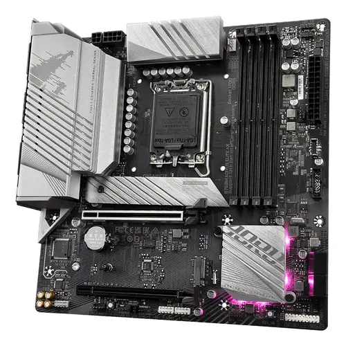 B760M AORUS ELITE AX Placa Base - Compatible con procesadores Intel Core de 14ª generación, VRM digital de 12*+1+1 fases, hasta 7800MHz DDR5 (OC), 2x PCIe 4.0 M.2, Wi-Fi 6E, 2.5GbE LAN, USB 3.2 Gen 2 - Imagen 2