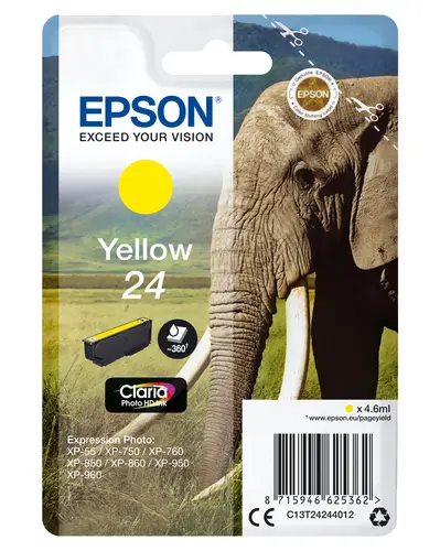 Elephant Cartucho 24 amarillo - Imagen 1