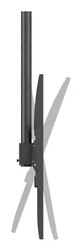 Soporte de techo pro giratorio, inclinable, extensible y nivelable para monitor/TV 80kg de 50-100, Negro - Imagen 3