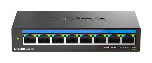 DMS-108 No administrado L2 2.5G Ethernet (100/1000/2500) Negro - Imagen 2