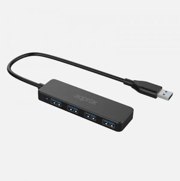 APPC49 hub de interfaz USB 3.2 Gen 2 (3.1 Gen 2) Type-A 5000 Mbit/s Negro