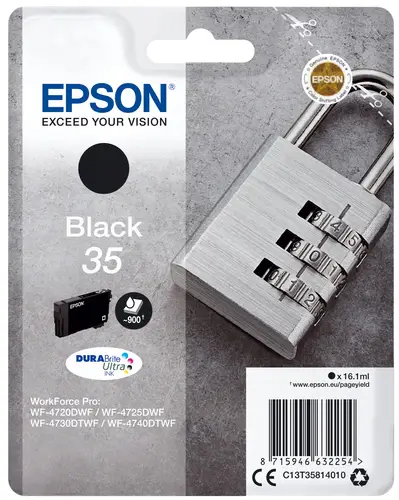 Padlock Singlepack Black 35 DURABrite Ultra Ink - Imagen 1