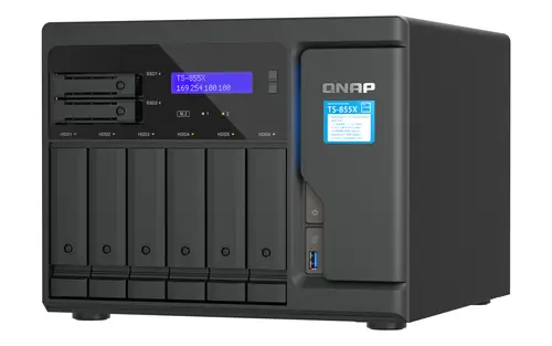 TS-855X SAN Torre Intel Atom® C5125 8 GB DDR4 0 TB QNAP QTS Negro - Imagen 4