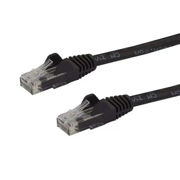 Cable de Red Cat6 con Conectores Snagless RJ45 - 30,4m Negro