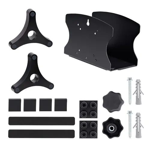 Bracket Soporte de Montaje en Pared para PC - Soporta CPU de hasta 18kg - Ajustes sin Herramientas de 5cm a 20cm - Estante Mural para Caja de Ordenador de Sobremesa - Imagen 9