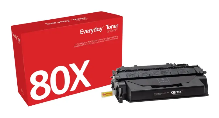 Everyday El tóner Everyday Negro de Xerox es compatible con HP 80X (CF280X), Capacidad alta