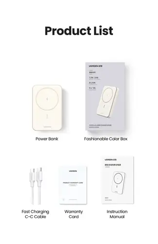25208 batería externa 10000 mAh Cargador inalámbrico Beige - Imagen 15
