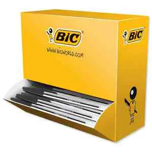 Cristal Medium Negro Bolígrafo Medio 100 pieza(s)
