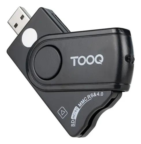 Lector Tarjetas Inteligentes, DNI Electrónico, SIM, SD, SF, USB-A, Negro - Imagen 1