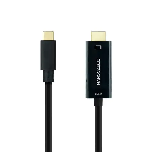 Cable Conversor USB-C a HDMI 1.4 4K@30HZ 3 m, Negro - Imagen 2
