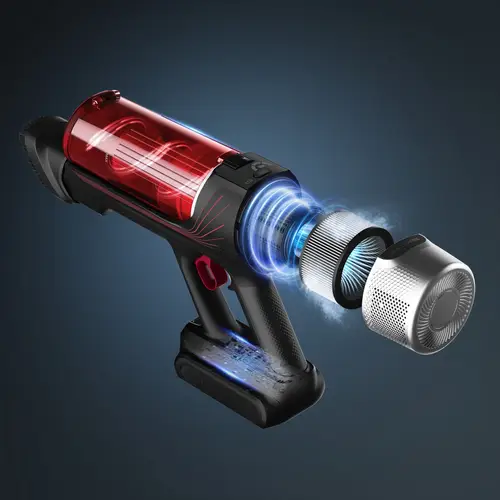 RH2077 2-in-1 stick vacuum Batería Secar Sin bolsa 0,4 L 250 W Negro, Rojo - Imagen 13