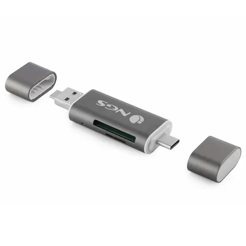 ALLYREADER lector de tarjeta USB/Micro-USB Gris, Blanco - Imagen 4