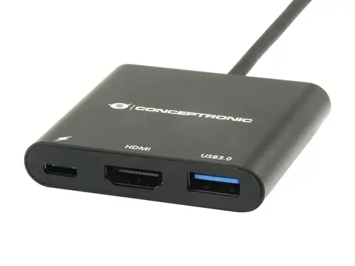 DONN01B base para portátil y replicador de puertos USB 3.2 Gen 1 (3.1 Gen 1) Type-C Negro - Imagen 2