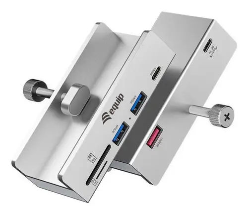 HUB USB-C EQUIP 128968 A 2xUSB-A 1xUSB-C 1xSD 1xTF CLIP AJUSTABLE - Imagen 3