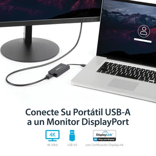 Adaptador USB 3.0 a DisplayPort 4K Ultra HD - Certificado por DisplayLink - Convertidor de Vídeo con Tarjeta Gráfica Externa - Mac y Windows - Imagen 7