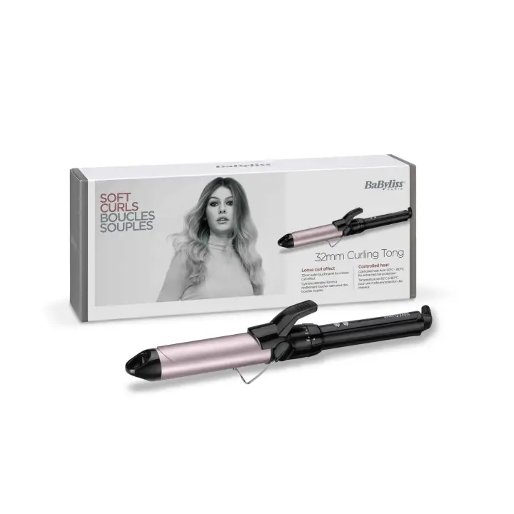 C332E Utensilio de peinado Rizador de pelo Caliente Negro, Rosa 1,8 m
