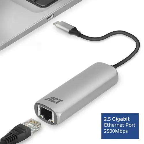 AC7081 hub de interfaz USB 3.2 Gen 1 (3.1 Gen 1) Type-C 2500 Mbit/s Aluminio - Imagen 4