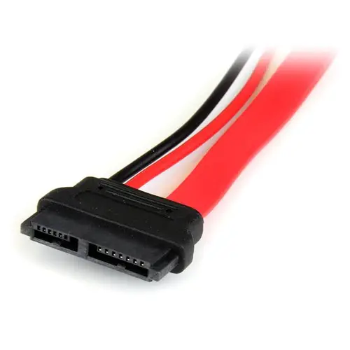Adaptador Cable SATA 15cm Slimline Línea Delgada a SATA con Alimentación Corriente - Hembra a Macho - Imagen 3