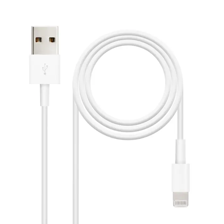 Cable Lightning a USB-A, Lightning/M -USB A/M, Blanco, 50 cm