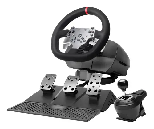 MWHRSX mando y volante Negro Volante + Pedales Analógico/Digital Android, PC, PlayStation 4, Xbox Series S, Xbox Series X, iOS - Imagen 1