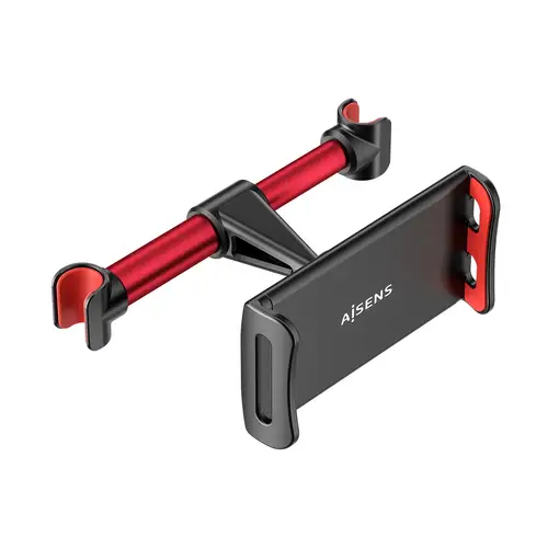 Soporte Coche Ajustable (1 Pivote) Para Reposacabezas Para Telefono / Tablet, Rojo - Imagen 1
